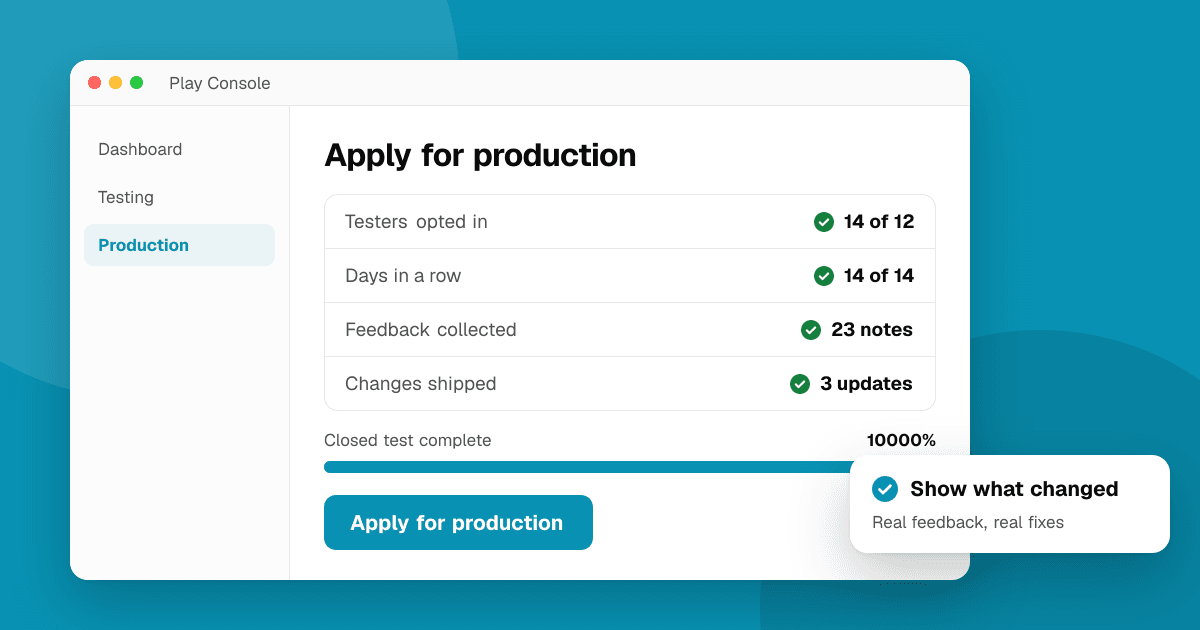 Illustration for the guide “Google Play production access: how to apply after closed testing”
