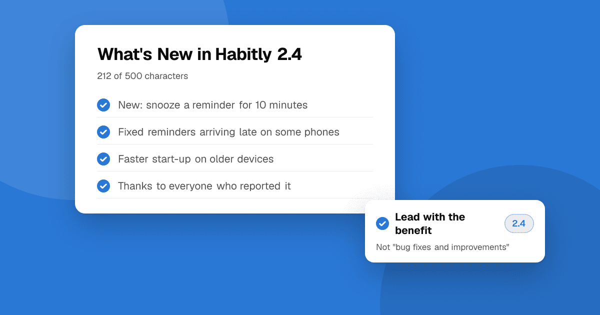 Illustration for the guide “How to write app release notes people actually read (with examples)”