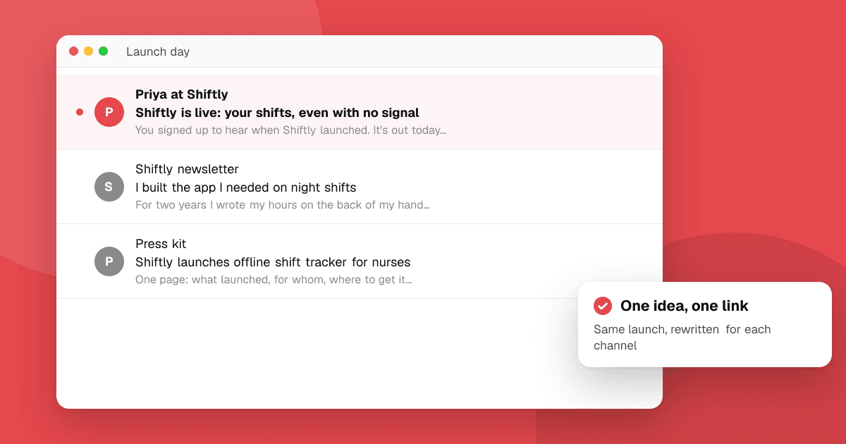 Illustration for the guide “Product launch announcement examples: emails, posts and press releases for apps”