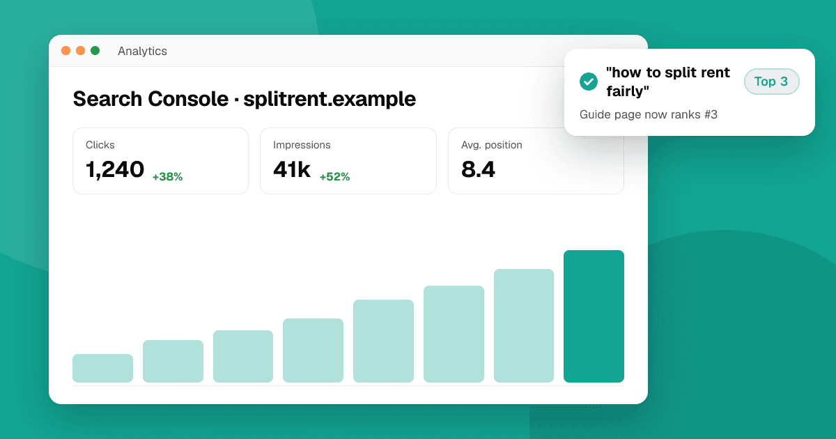 Illustration for the guide “SEO for your app's website: how to get found on Google”